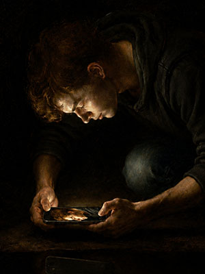 After Caravaggio: Narcissus